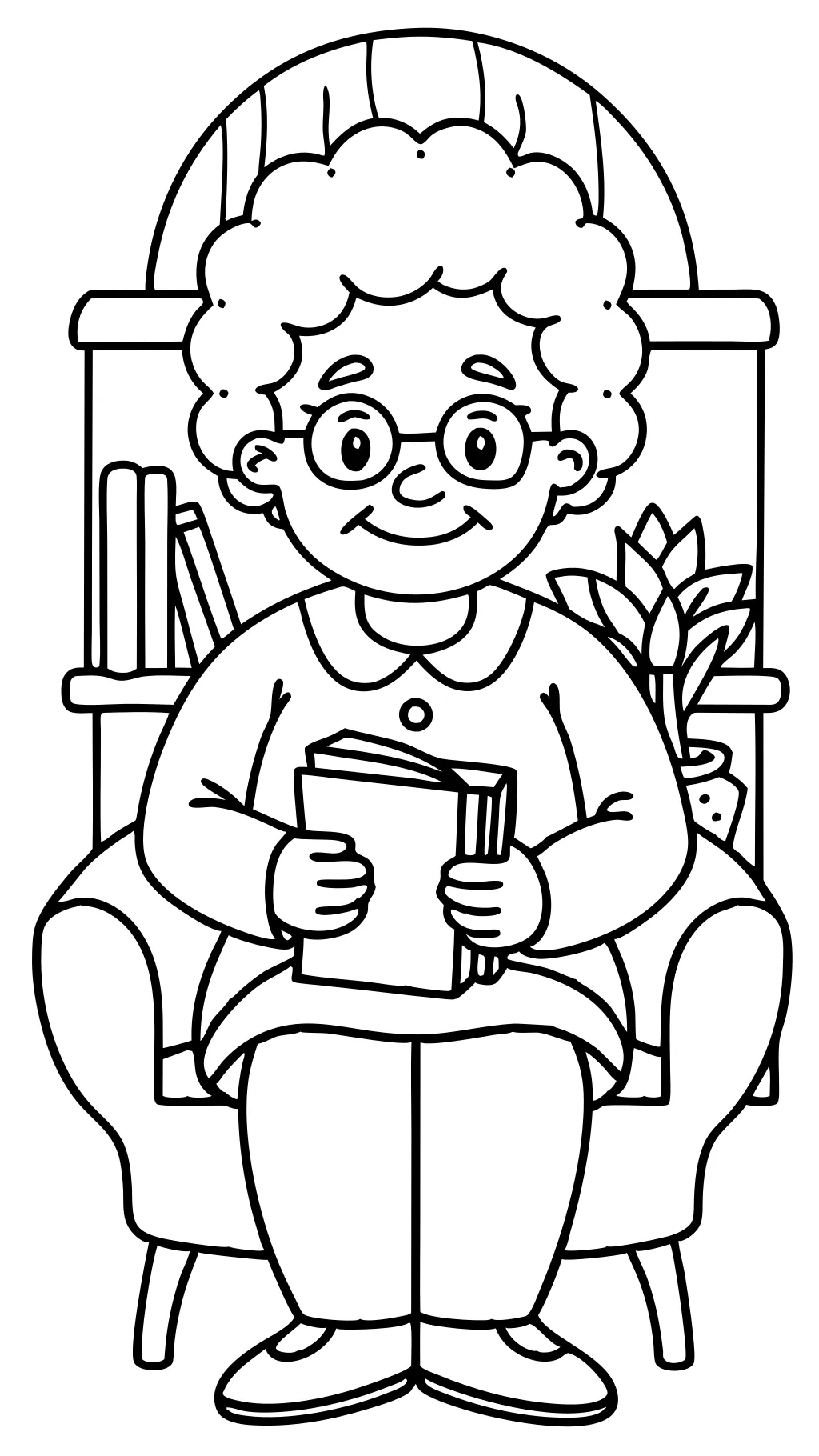 grandma coloring page